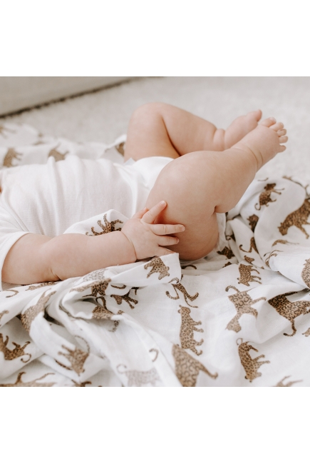 Муслиновые пеленки для новорожденных Aden&Anais, большие, набор 4, Hear me roar