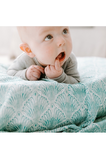 Муслиновые пеленки для новорожденных Aden&Anais, большие, набор 4, Paisley teal