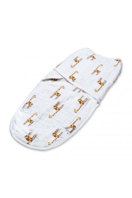 Пеленка кокон для новорожденных муслиновая на кнопках Aden&Anais, Jungle jam giraffe