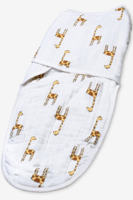 Пеленка кокон для новорожденных муслиновая на кнопках Aden&Anais, Jungle jam giraffe