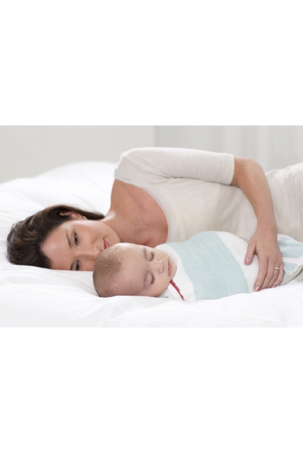 Пеленка кокон для новорожденных муслиновая на кнопках Aden&Anais, Liam the brave stripe