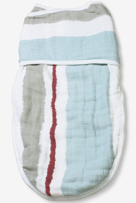 Пеленка кокон для новорожденных муслиновая на кнопках Aden&Anais, Liam the brave stripe