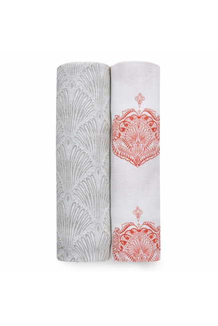 Пеленки муслиновые для новорожденных Aden&Anais большие, набор 2, Paisley