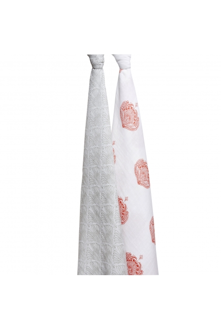 Пеленки муслиновые для новорожденных Aden&Anais большие, набор 2, Paisley