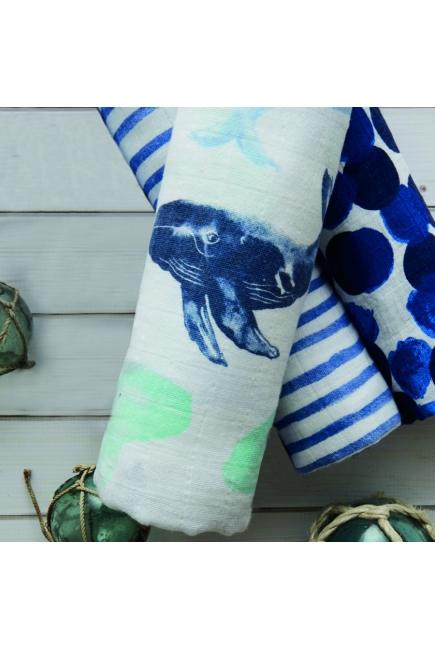 Муслиновые пеленки Aden&Anais для новорожденных средние, набор 3, Seafaring