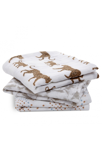 Муслиновые пеленки Aden&Anais для новорожденных средние, набор 3, Hear me roa