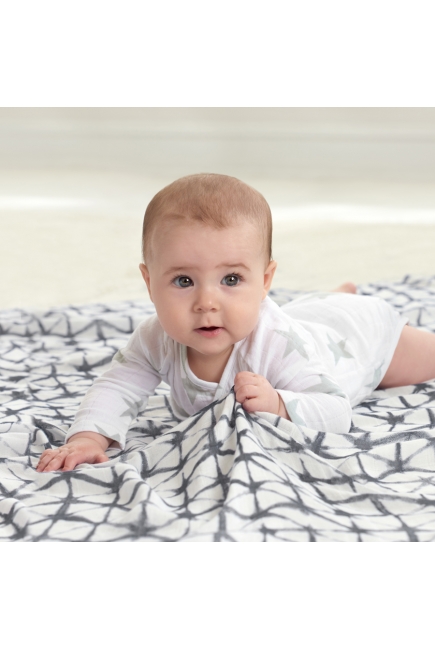 Пеленки бамбуковые для новорожденных Aden&Anais большие, набор 3, Pebble shibori