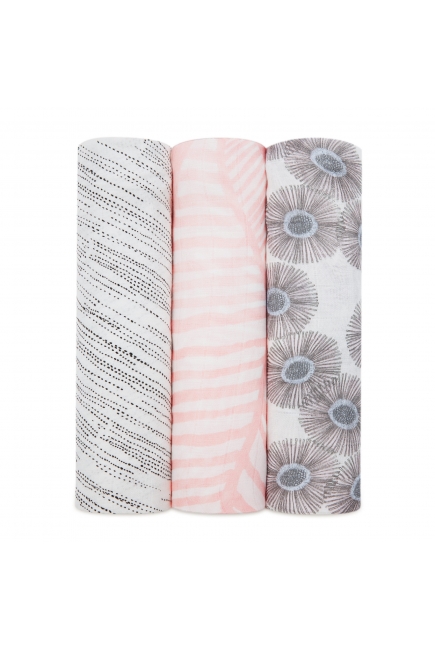 Пеленки бамбуковые для новорожденных Aden&Anais большие, набор 3, Island getaway