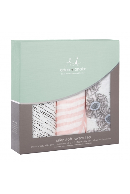 Пеленки бамбуковые для новорожденных Aden&Anais большие, набор 3, Island getaway