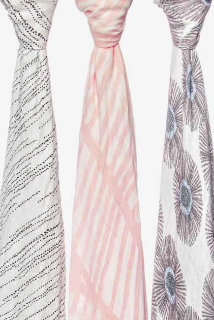 Пеленки бамбуковые для новорожденных Aden&Anais большие, набор 3, Island getaway