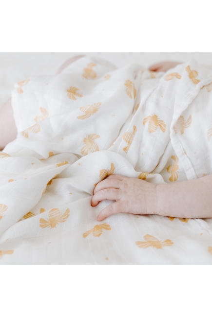 Пеленки бамбуковые для новорожденных Aden&Anais большие, набор 3, Golden sun