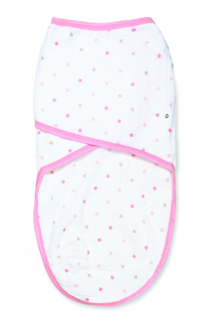 Пеленка кокон для новорожденных муслиновая на кнопках Aden&Anais, Oh girls stars