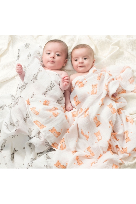 Муслиновые пеленки Aden by Aden&Anais, большие, набор 4, Safari Babes