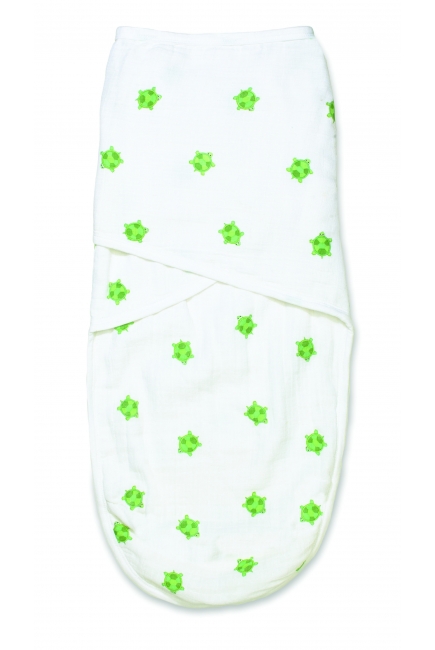 Пеленка кокон для новорожденных муслиновая на кнопках Aden&Anais,Lifesa hoot turtle