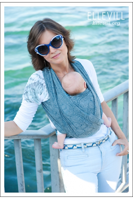 Эрго-рюкзак Diva Ellevill Paisley Ink Simple One! с бамбуком и льном