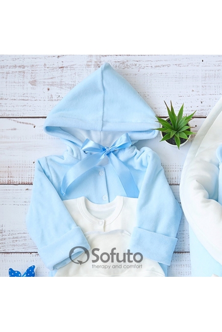 Комплект на выписку на зиму Blue simple (7 предметов)