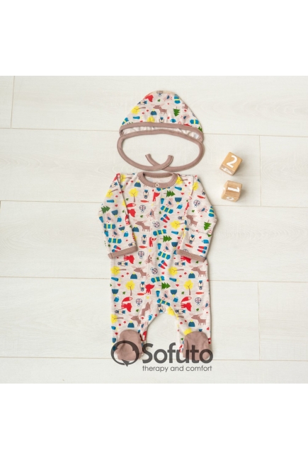 Комплект на выписку холодная зима, Animal Travel (6 предметов)