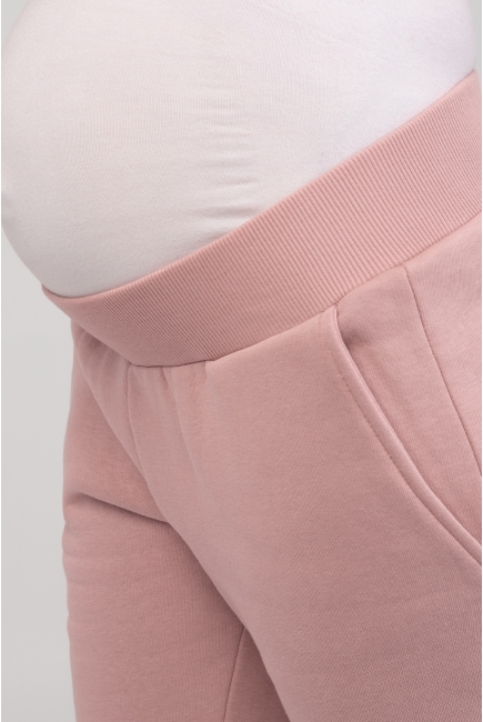 Костюм для беременных и кормящих с капюшоном (из футера с тонким начесом), пыльная роза