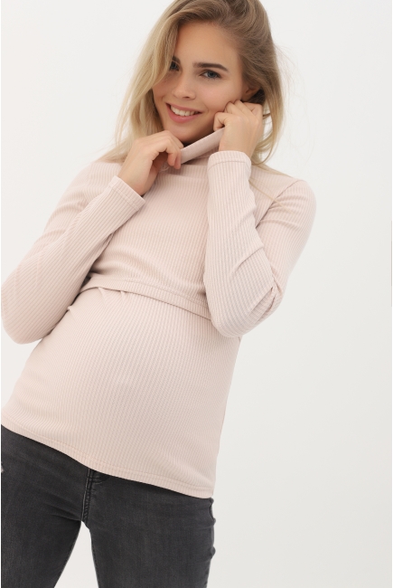 Водолазка для кормящих и беременных Гольф, кремовая