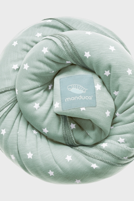 Слинг-шарф трикотажный Manduca, Limited Edition, Little Stars Mint