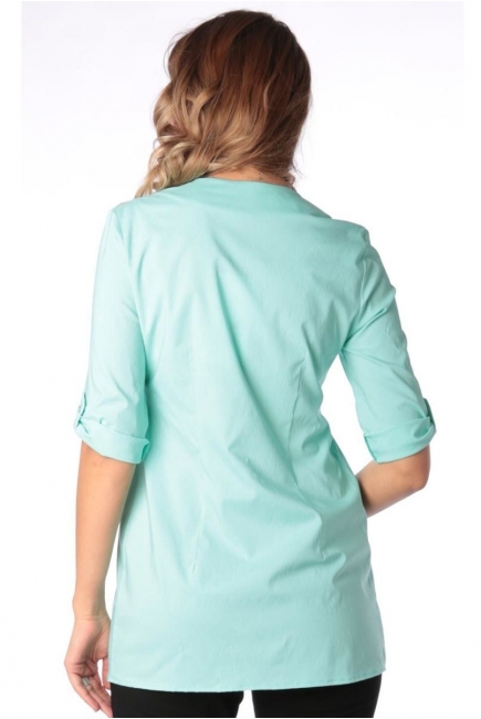 Блуза для беременных с коротким рукавом, цвет ментол