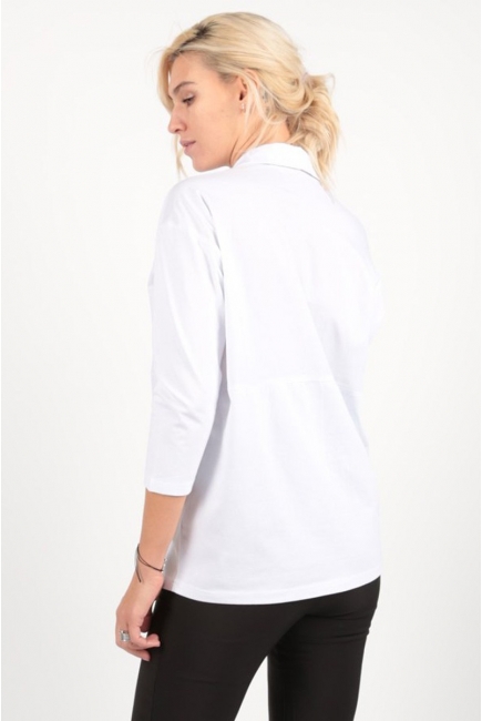 Блуза-рубашка для беременных и кормящих, цвет белый