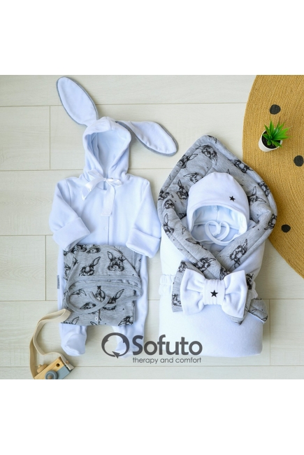 Комплект на выписку зимний, Rabbit(6 предметов)