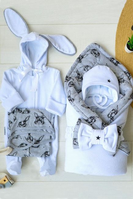 Комплект на выписку зимний, Rabbit(6 предметов)