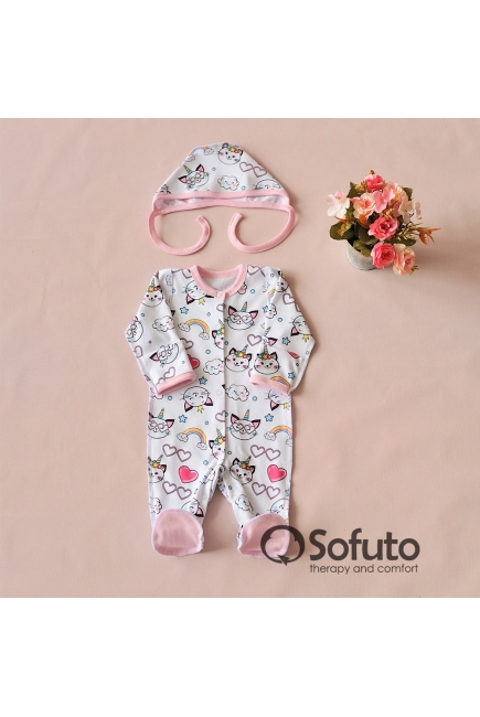 Комплект на выписку демисезонный швами наружу, Caticorn (6 предметов)