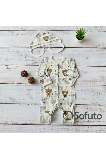 Комплект на выписку демисезонный швами наружу, Teddy (6 предметов)