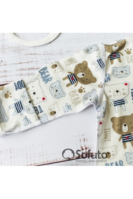 Комплект на выписку демисезонный швами наружу, Teddy (6 предметов)