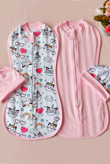 Комплект пеленок-коконов для новорожденных, Caticorn