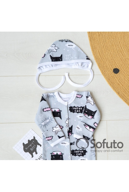 Комплект на выписку холодная зима, Supercat (6 предметов)