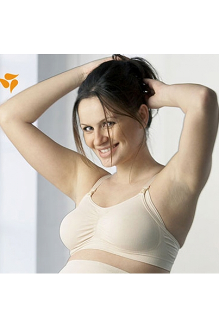 Бюстгальтер для кормления и беременных (бесшовный) Bonita, бежевый