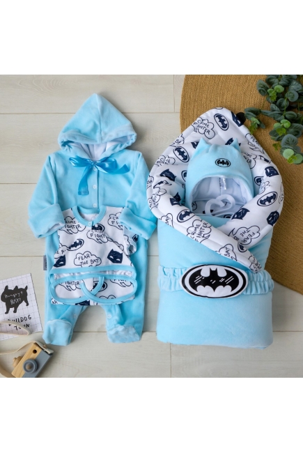 Комплект на выписку для новорожденных зимний Baby Batman (7 предметов)