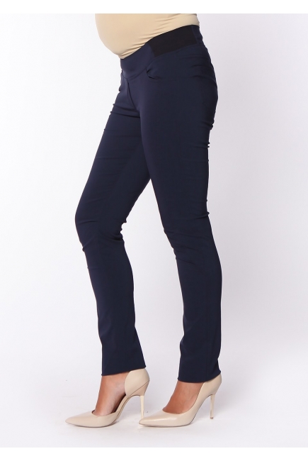 Брюки для беременных и родивших стрейч, темно-синие