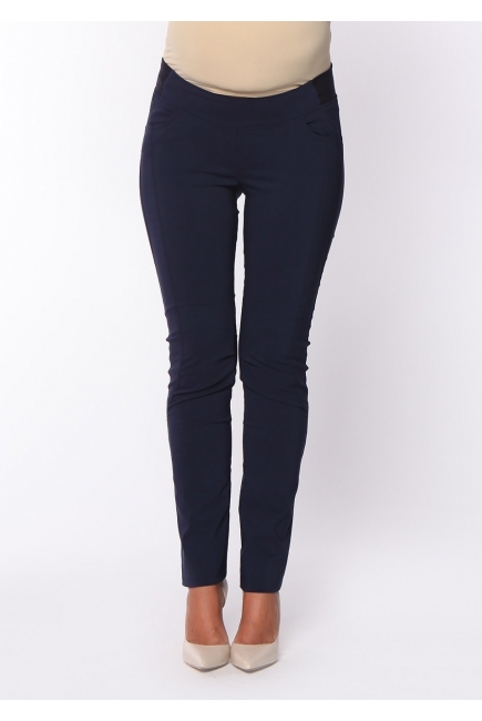 Брюки для беременных и родивших стрейч, темно-синие