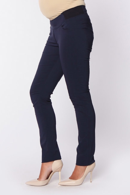 Брюки для беременных и родивших стрейч, темно-синие