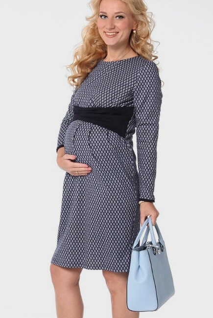 Платье для беременных Виктория, синее