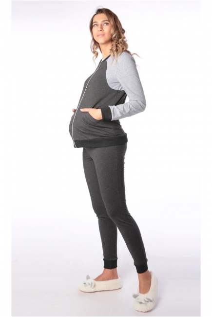 Костюм для беременных спортивный, темно-серый