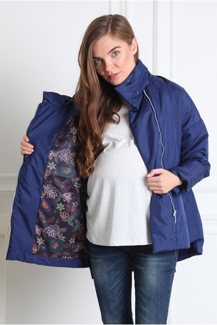 Куртка для беременных демисезонная Астрид, синяя