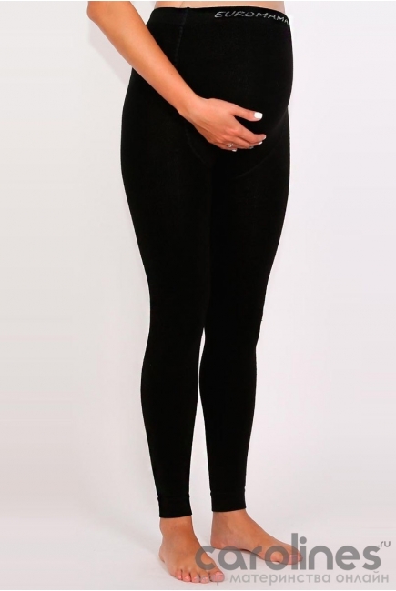 Леггинсы для беременных бамбук (600 ден), черные
