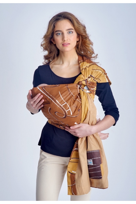 Слинг с кольцами двуслойный Баюшка, Абстракция бусинки