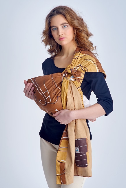 Слинг с кольцами двуслойный Баюшка, Абстракция бусинки