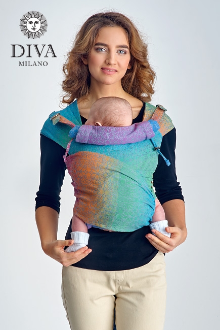 Май-слинг для новорожденного Diva Basico, Confetto с капюшоном