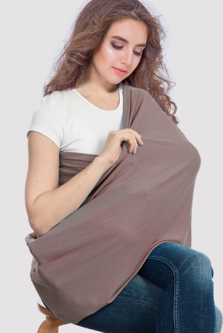 Накидка для кормления (милк снуд) 5 в 1, Cacao