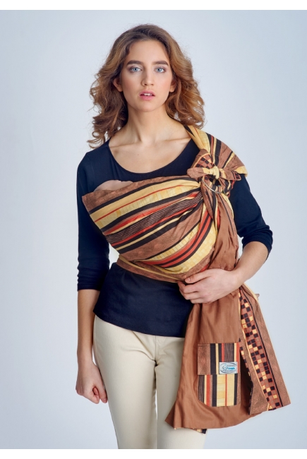 Переноска для детей - Слинг с кольцами Баюшка двуслойный, Непал