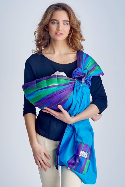 Слинг с кольцами Баюшка двуслойный, Северное сияние