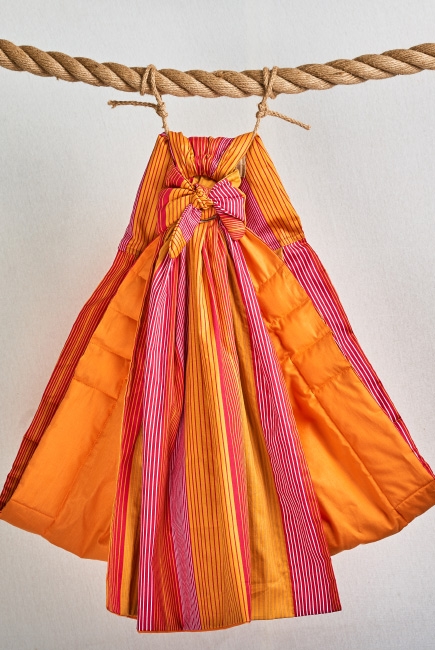 Слинг с кольцами Баюшка двуслойный, Оранжевые полоски