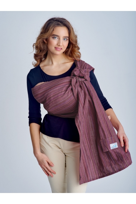 Слинг с кольцами Баюшка однослойный, Слива